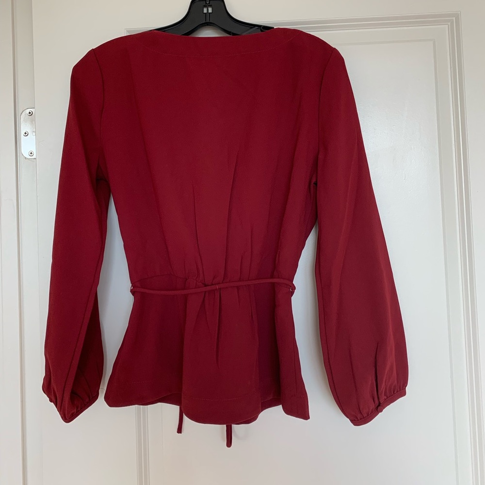 J. Crew Drapey crepe faux-wrap top - Picture 5 of 6